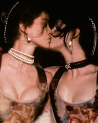The iconic kiss 💋 One of Vivienne Westwood's most legendary runway moments  happened during her 1990 'Portrait' collection show in Paris. Inspired by  18th-century fashions and art, the collection featured corsets emblazoned